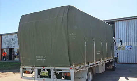 Truck cover mesh